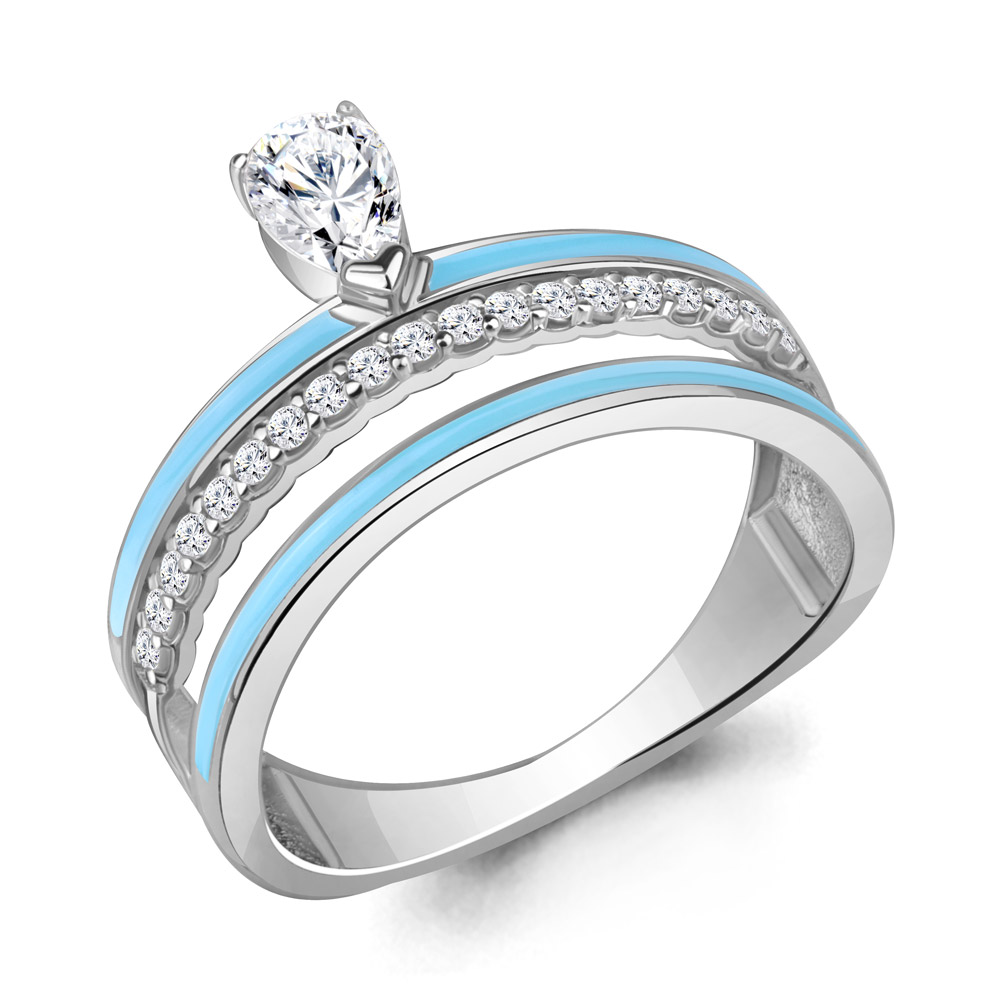 

Кольцо из серебра с фианитом Aquamarine Aquamarine 67765А_925_р р. 17,5, 67765А_925_р