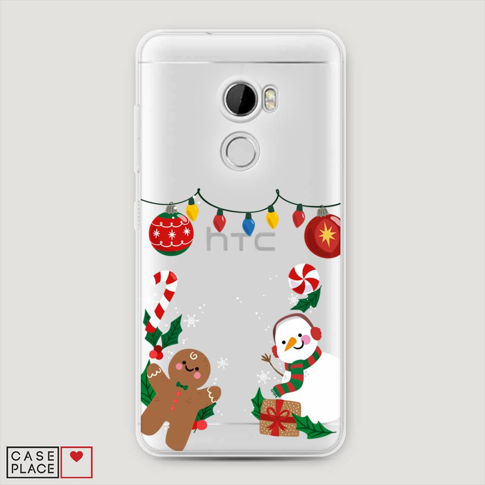 

Чехол на HTC One X10 "Новогоднее настроение", Коричневый;красный;зеленый, 101850-5