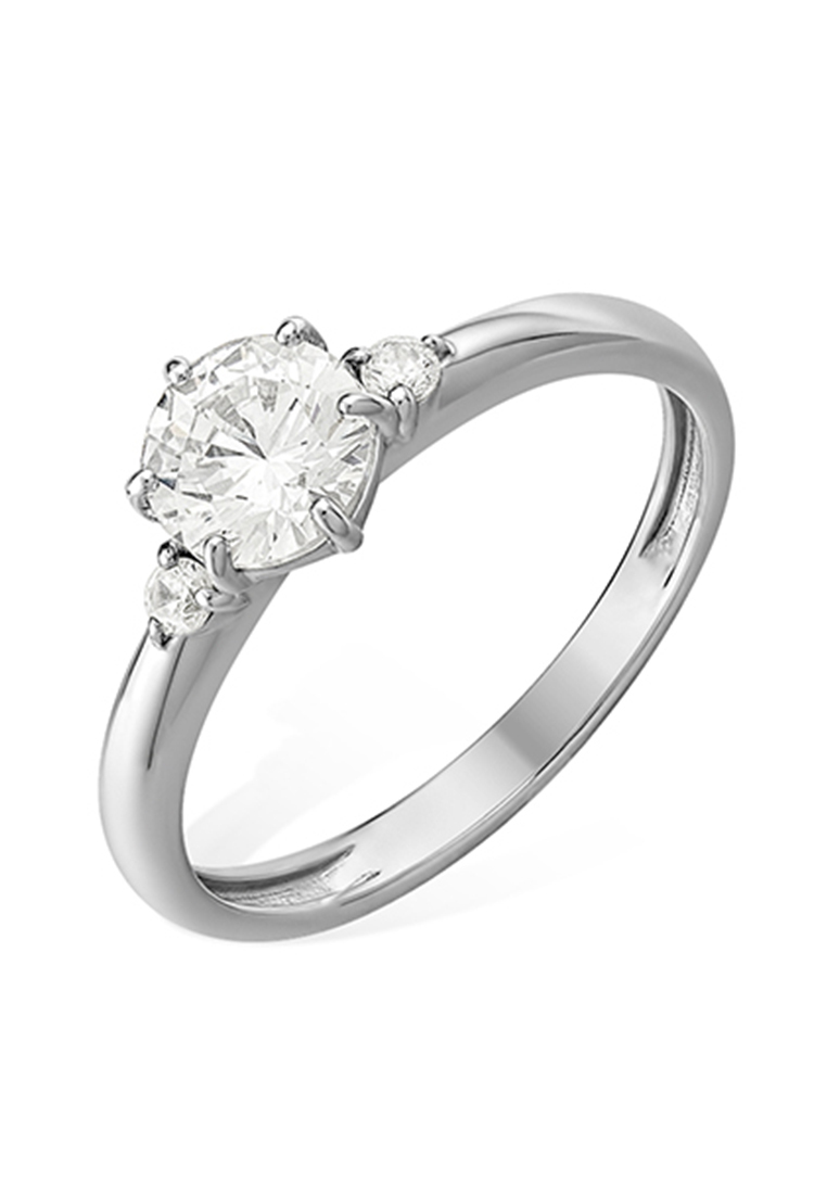 Кольцо помолвочное из серебра с фианитом р. 18,5 Kari Jewelry 1010017149-502