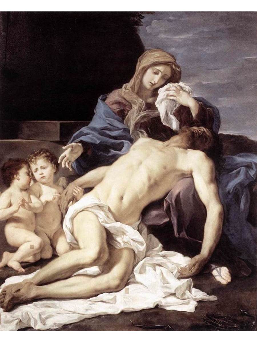 

Постер DRABS A2 Джованни Батиста Гаулли The Pieta Mary Lamenting the Dead Christ