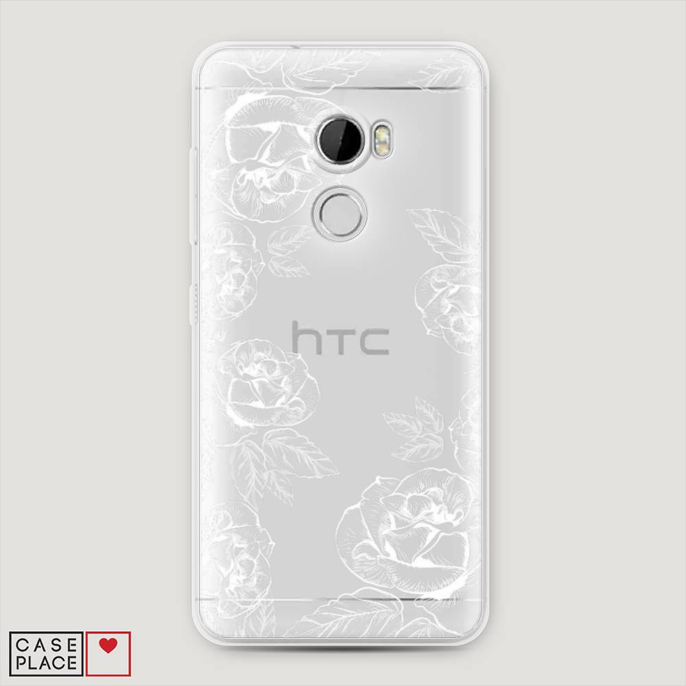 

Чехол на HTC One X10 "Розы графика", Черный;серый, 101850-2