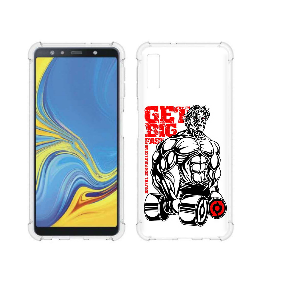 

Чехол MyPads Tocco для Samsung Galaxy A7 (2018) накаченное тело (PT95255.558.495), Прозрачный, Tocco