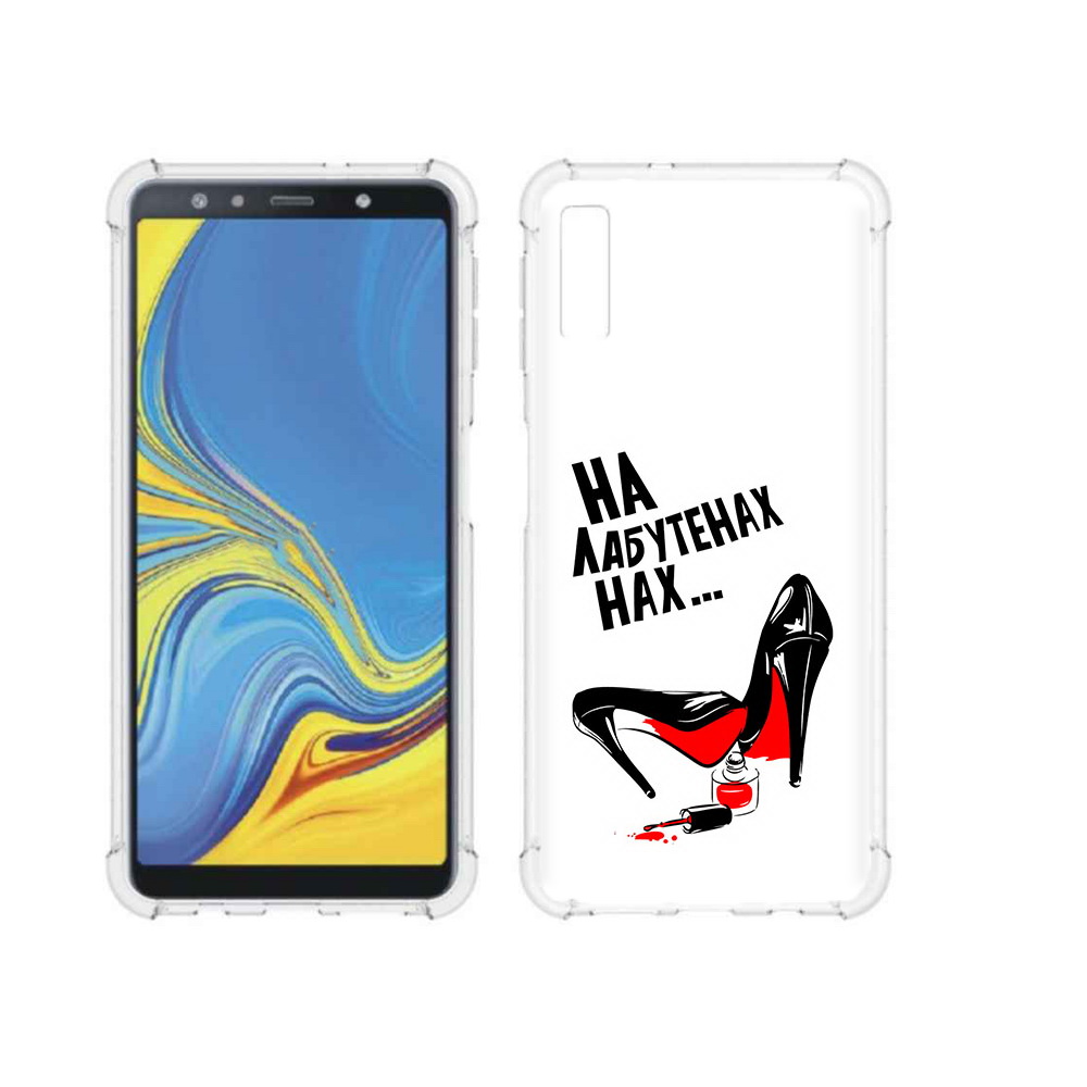 

Чехол MyPads Tocco для Samsung Galaxy A7 (2018) на лабутенах (PT95255.558.493), Прозрачный, Tocco