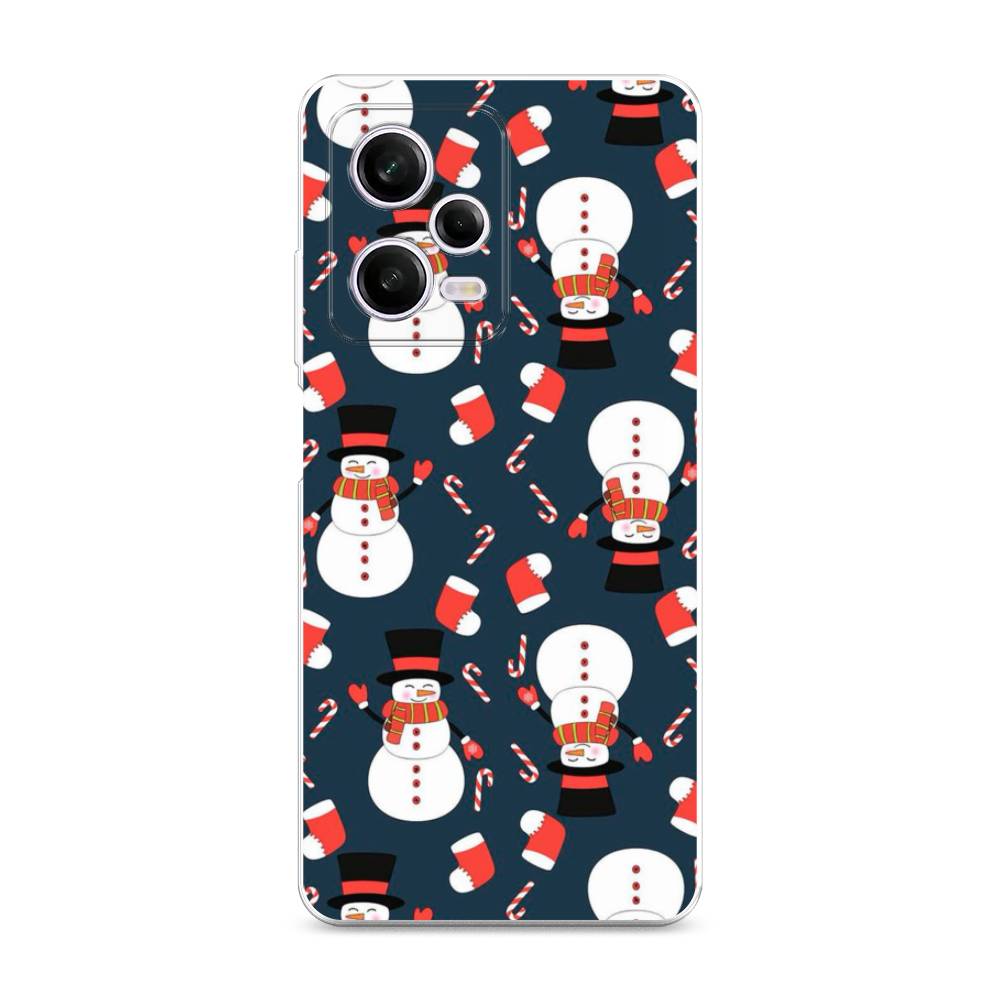 

Чехол на Xiaomi Redmi Note 12 Pro "Синие снеговики", Синий;белый;красный, 317050-5