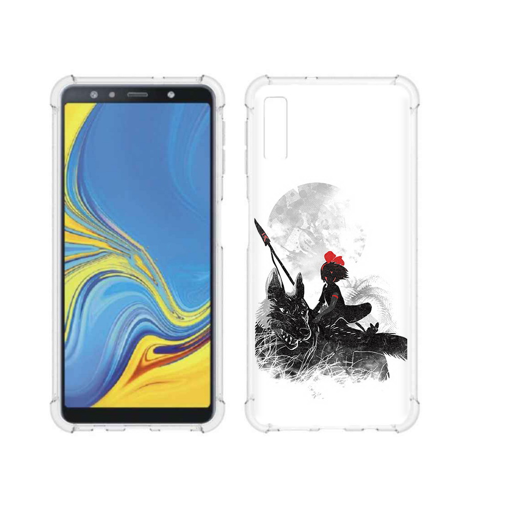 

Чехол MyPads Tocco для Samsung Galaxy A7 (2018) мононоке (PT95255.558.481), Прозрачный, Tocco