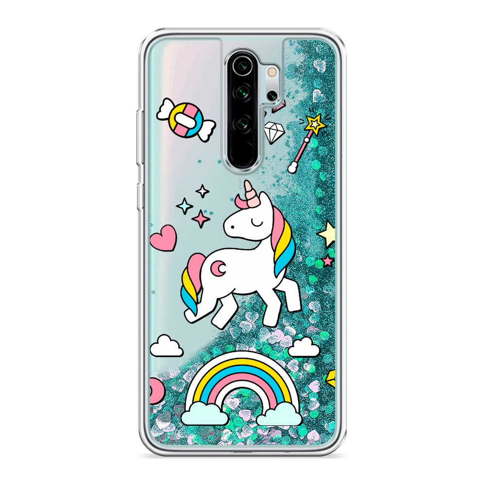 

Жидкий чехол с блестками "Принцесса единорог" на Xiaomi Redmi Note 8 Pro, 36695-1
