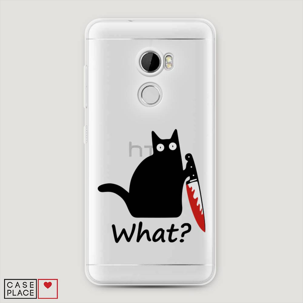 

Чехол на HTC One X10 "Котик с ножом", Черный;красный, 101850-6