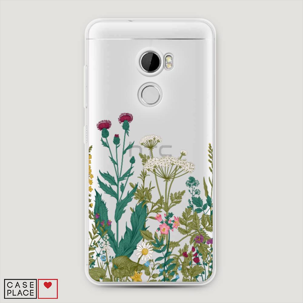 

Чехол на HTC One X10 "Дикие полевые цветы", Зеленый;розовый;белый, 101850-2