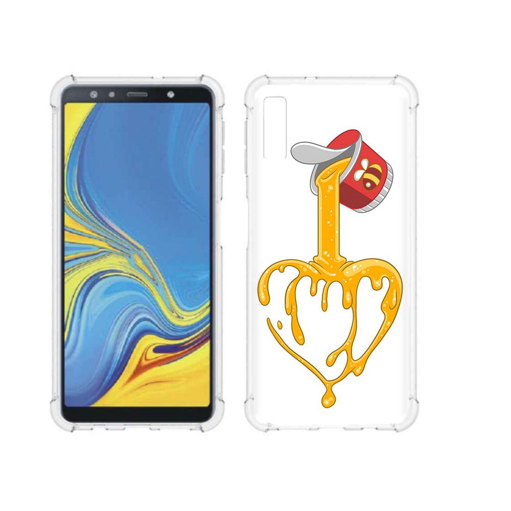 

Чехол MyPads Tocco для Samsung Galaxy A7 (2018) медовое сердце (PT95255.558.471), Прозрачный, Tocco