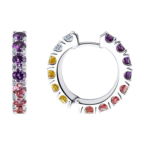 

Серьги конго из серебра TEO MAORI 894026083, фианит, 894026083