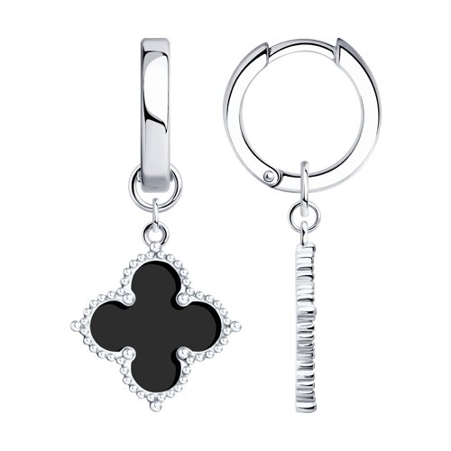 

Серьги подвески из серебра TEO MAORI 894026076, эмаль, 894026076