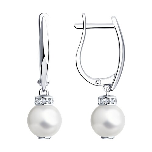 

Серьги из серебра TEO MAORI 894026062, жемчуг культивированный/фианит, 894026062