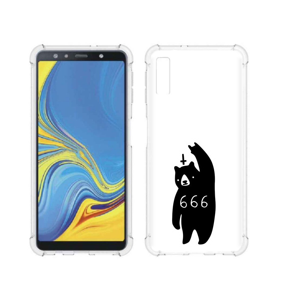 Чехол MyPads Tocco для Samsung Galaxy A7 (2018) медведь 666 (PT95255.558.462)