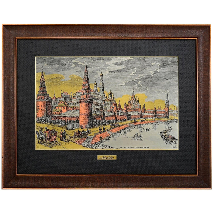 

Офорт цветной "Вид на Кремль. Старая Москва". 53x72