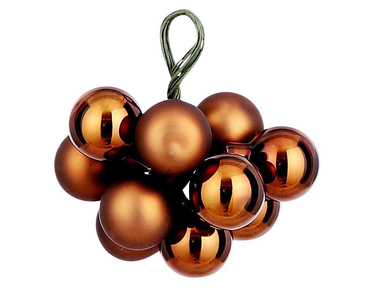ГРОЗДЬ стеклянных шариков, 10 шаров по 20 мм, цвет: трюфельный, Christmas Deluxe