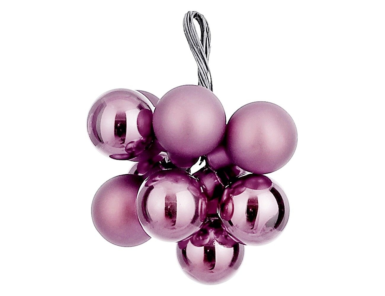 ГРОЗДЬ стеклянных шариков, 10 шаров по 20 мм, нежно-аметистовый, Christmas Deluxe