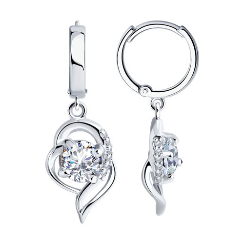 

Серьги подвески из серебра TEO MAORI 894026030, фианит, 894026030