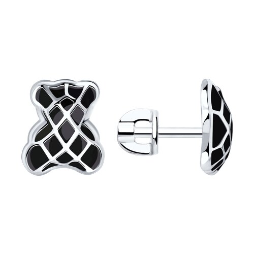 

Серьги пусеты из серебра TEO MAORI 894026010, эмаль, 894026010
