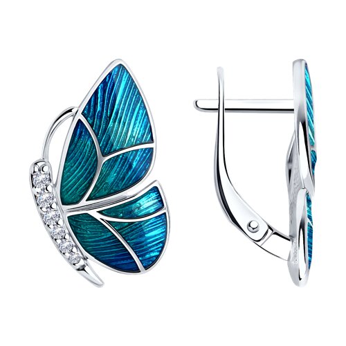 

Серьги из серебра TEO MAORI 894025997, эмаль, 894025997