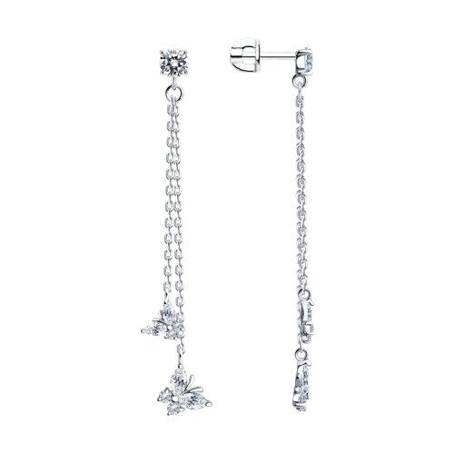 

Серьги пусеты из серебра TEO MAORI 894025979, фианит, 894025979