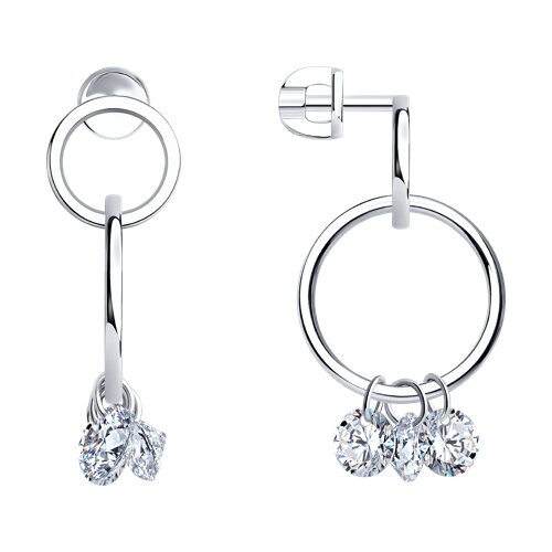 

Серьги пусеты из серебра TEO MAORI 894025601, фианит, 894025601