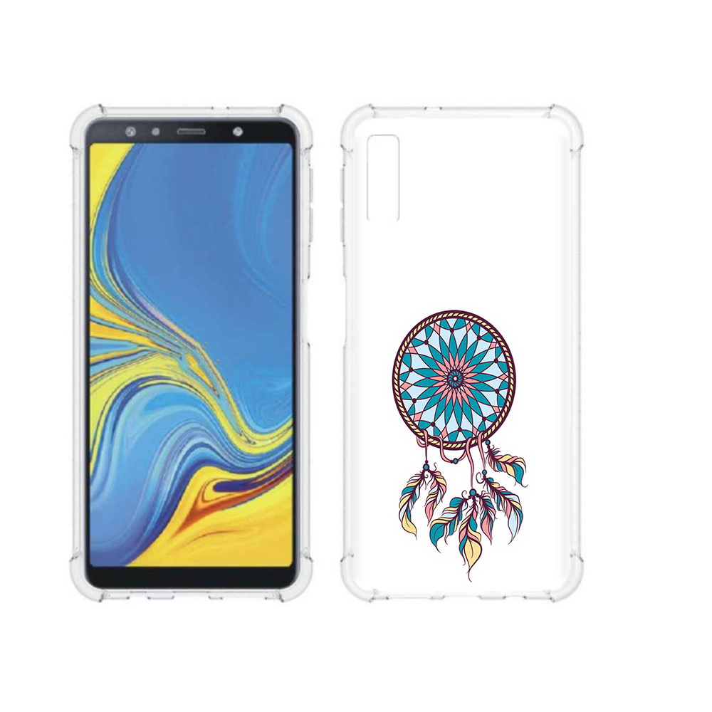

Чехол MyPads Tocco для Samsung Galaxy A7 (2018) ловец снов синий (PT95255.558.443), Прозрачный, Tocco