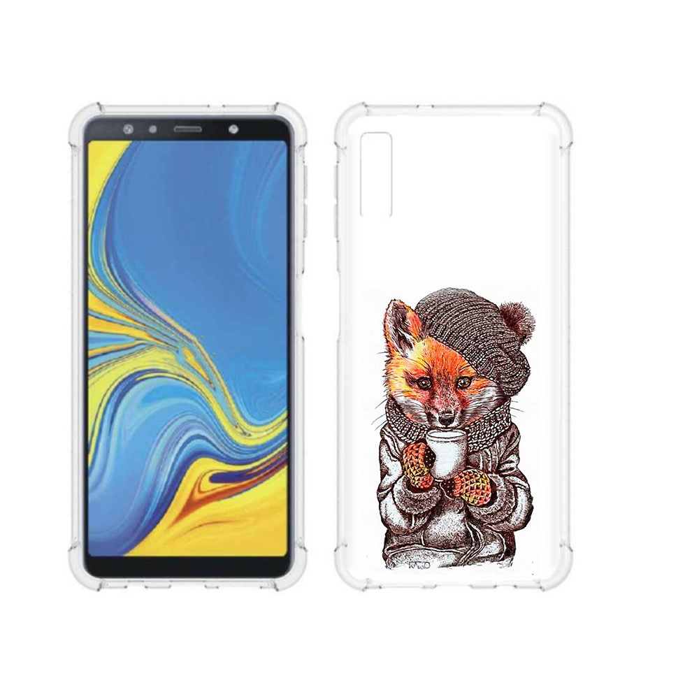 

Чехол MyPads Tocco для Samsung Galaxy A7 (2018) лиса в шапке (PT95255.558.437), Tocco