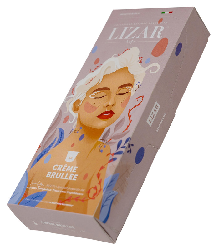 

Растворимый кофейный напиток в капсулах неспрессо "LIZAR" CREME BRULLEE 10 капсул