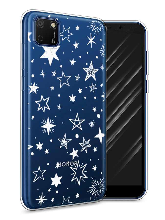 

Чехол Awog на Honor 9S "Звездочки графика белая", Прозрачный;белый, 6102650-7