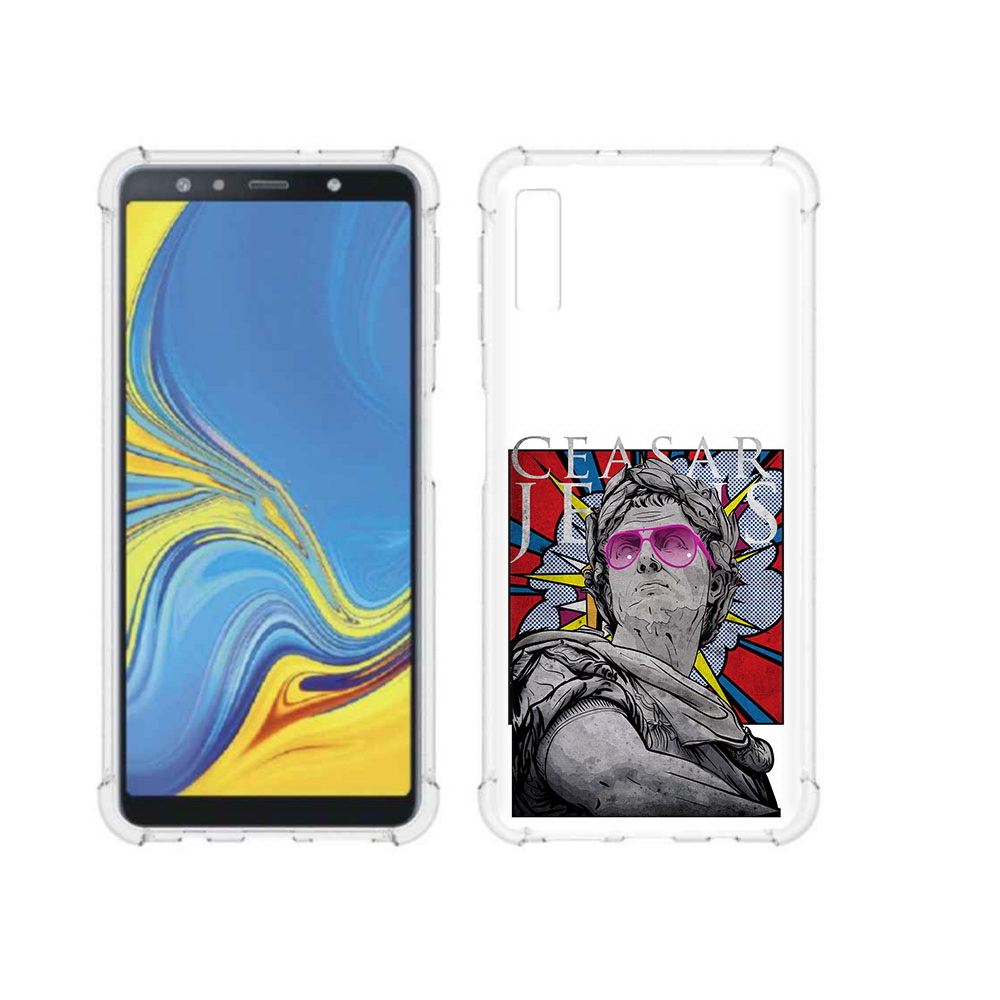 

Чехол MyPads Tocco для Samsung Galaxy A7 (2018) крутая статуя свободы (PT95255.558.423), Прозрачный, Tocco