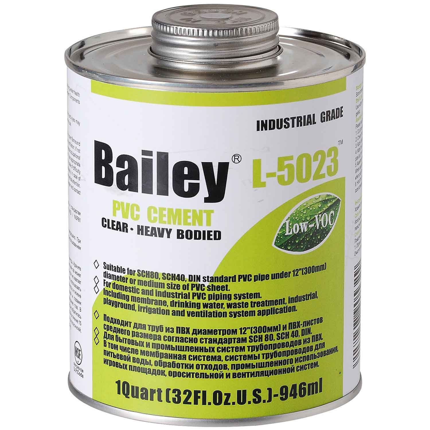 bailey корзина Клей для труб ПВХ Bailey L-5023 946мл (большие диаметры)