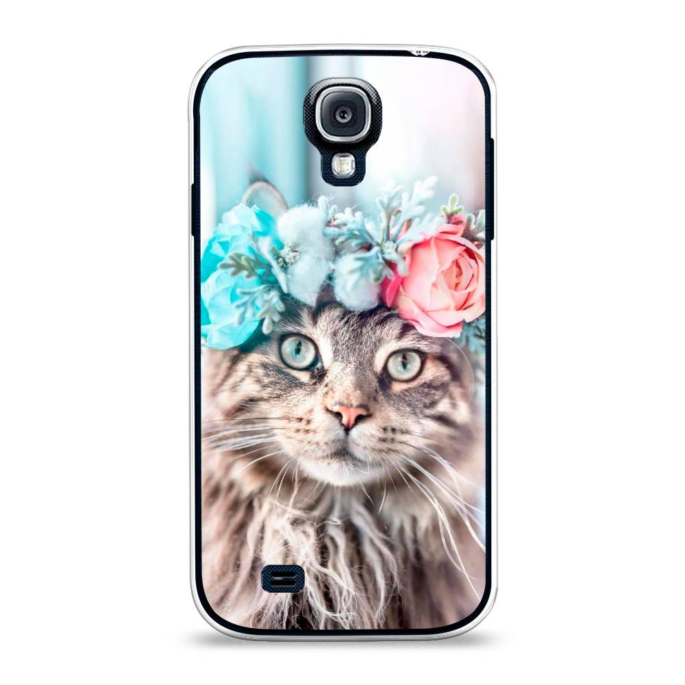 

Чехол Awog на Samsung Galaxy S4 / Самсунг S4 "Кот в венке", 23950-2