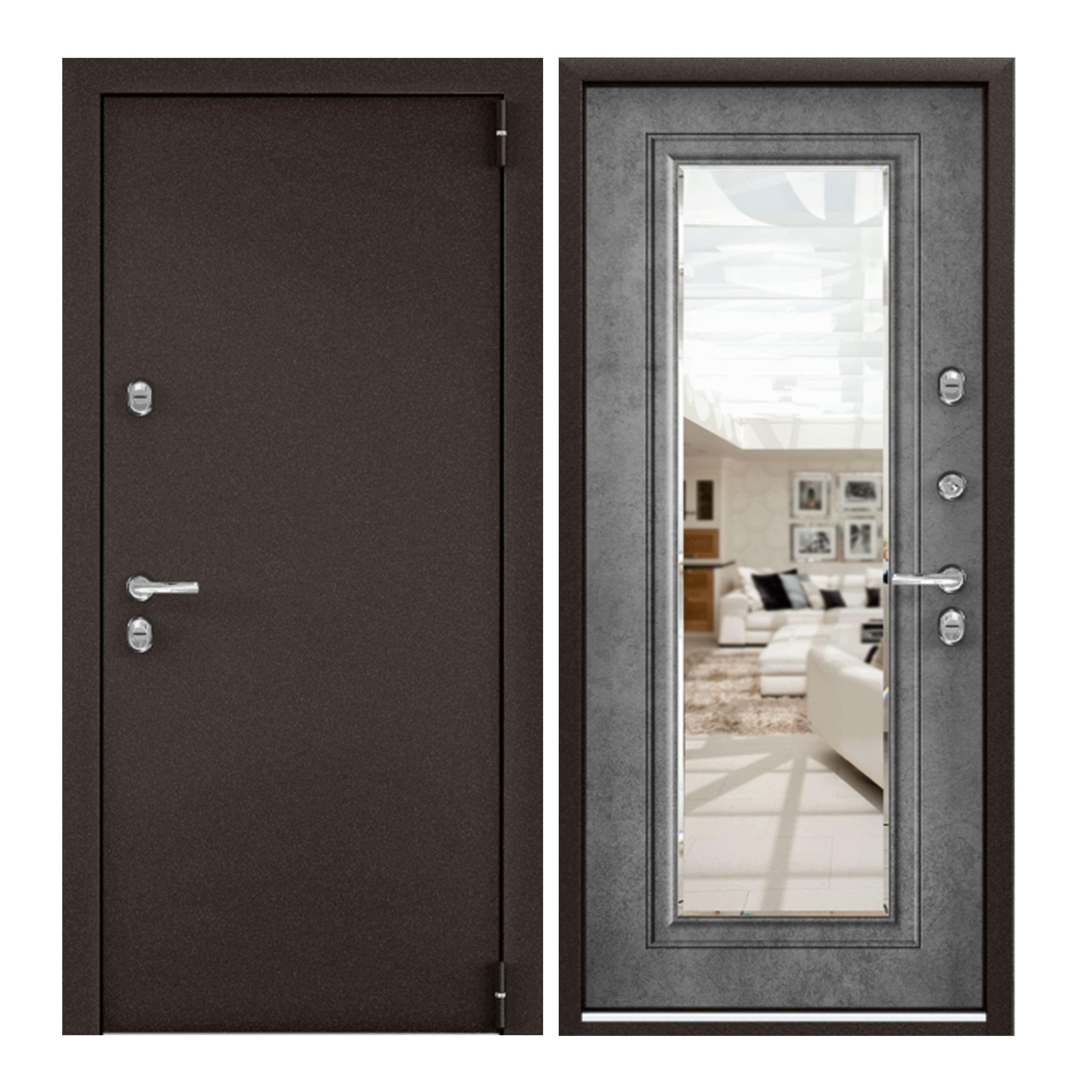 

Дверь входная для дома металлическая Torex Village advanced 950х2050, правый, серый, Village advanced