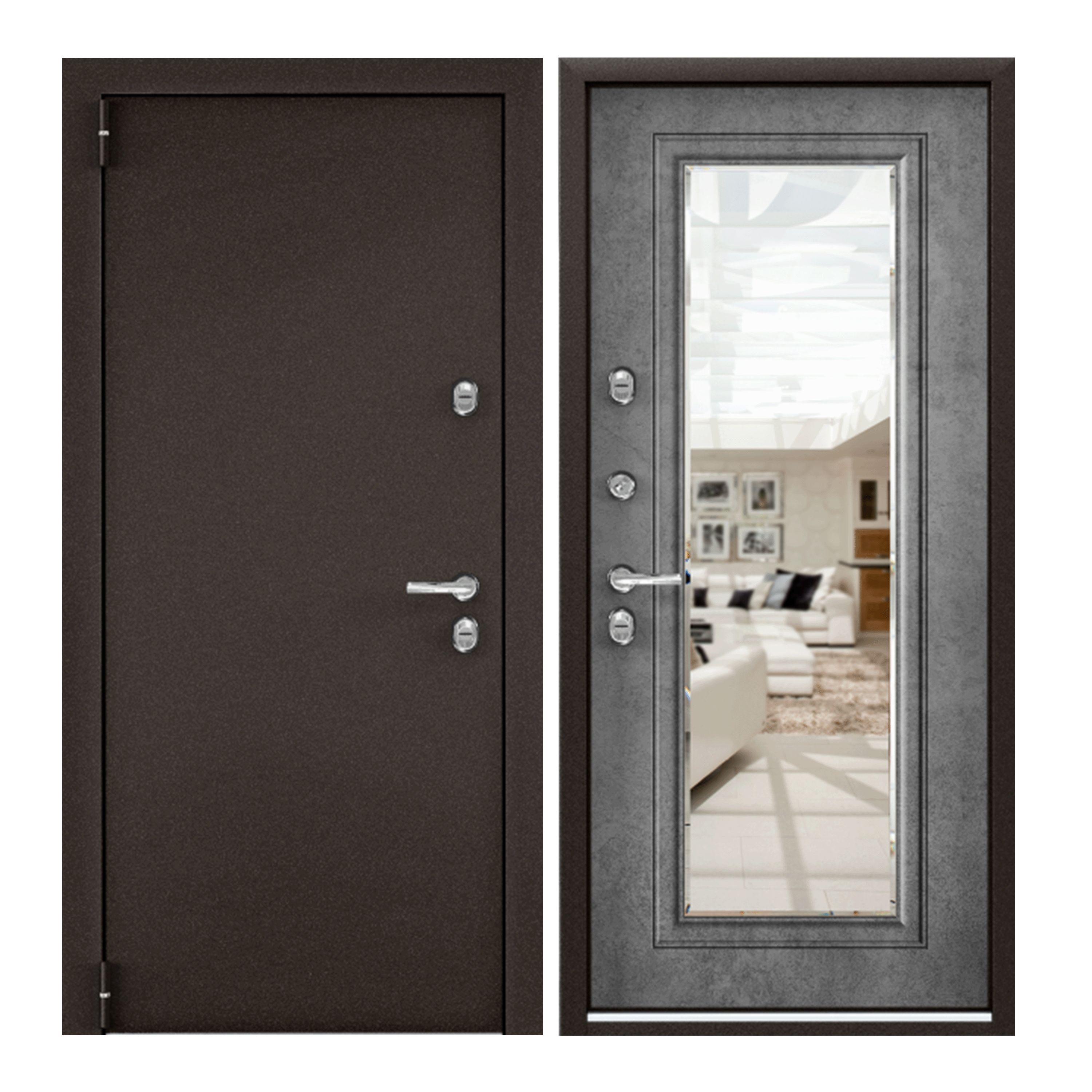 

Дверь входная для дома металлическая Torex Village advanced 950х2050, левый, серый, Village advanced