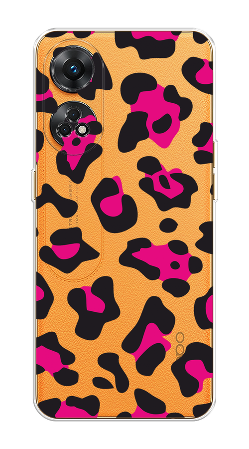 

Чехол на OPPO Reno 8T 4G "Pink cow spots", Черный;розовый, 2513250-1