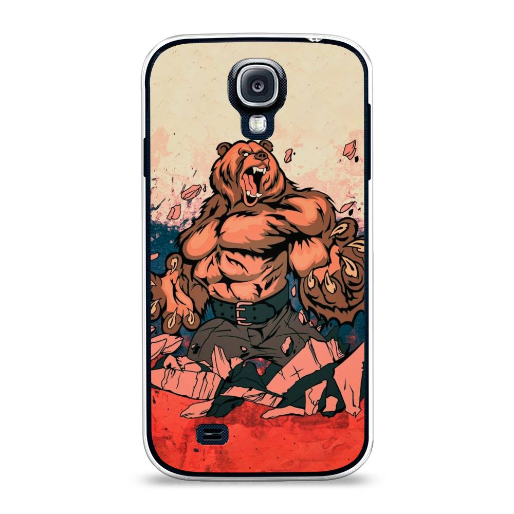 

Чехол Awog на Samsung Galaxy S4 / Самсунг S4 "Медведь с флагом РФ", 23950-2