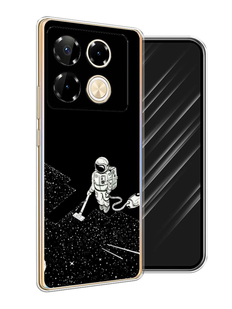 

Чехол Awog на Infinix Note 40 Pro "Космонавт с пылесосом", Белый, 3105750-1