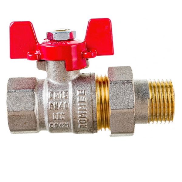 

Кран для воды, 1/2", ВН/НР, ручка-бабочка, с американкой, RBV-0005-0510215, Серебристый