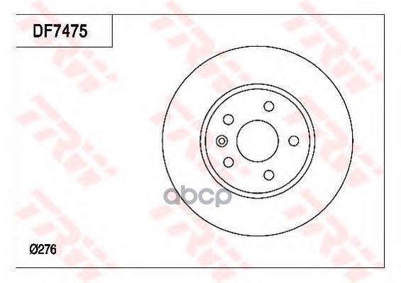 

Тормозной диск TRW/Lucas комплект 1 шт. DF7475