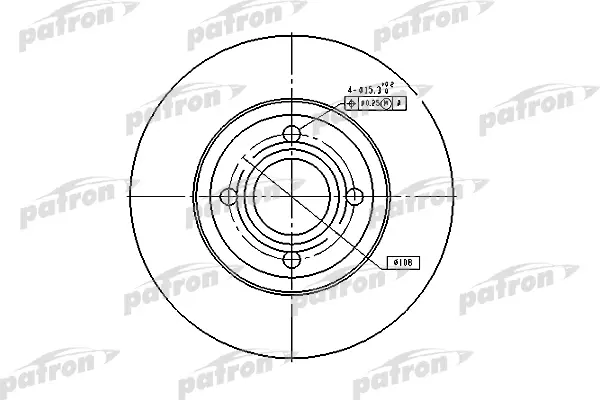 

Диск тормозной передн AUDI: 80 91-94, 80 Avant 91-96 PATRON PBD2597