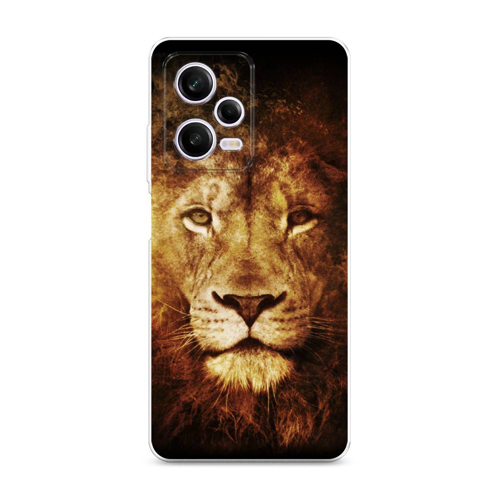 

Чехол на Xiaomi Redmi Note 12 Pro "Лев", Черный;коричневый;желтый, 317050-6