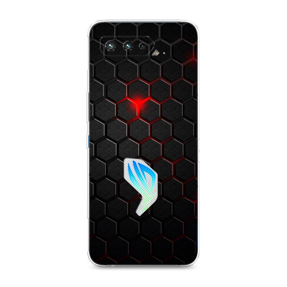 фото Чехол awog "фон соты красные" для asus rog phone 5