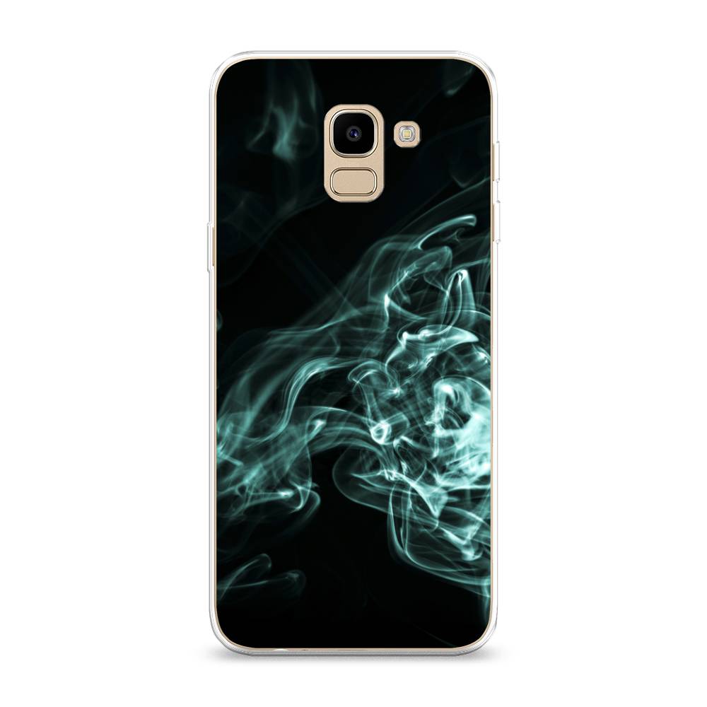 

Чехол на Samsung Galaxy J6 2018 "Дым", Голубой;черный, 26150-3