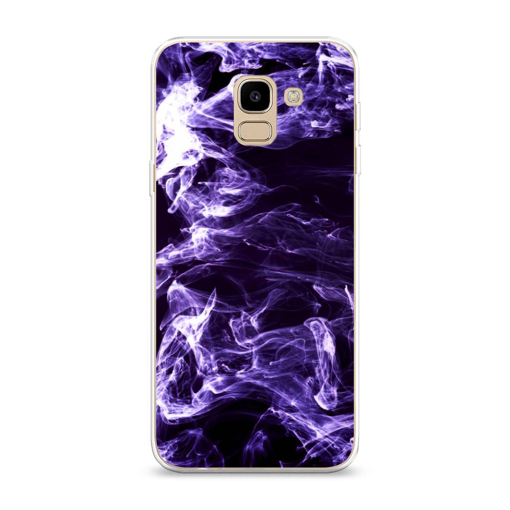 

Чехол на Samsung Galaxy J6 2018 "Фиолетовый дым", Фиолетовый;белый;черный, 26150-3