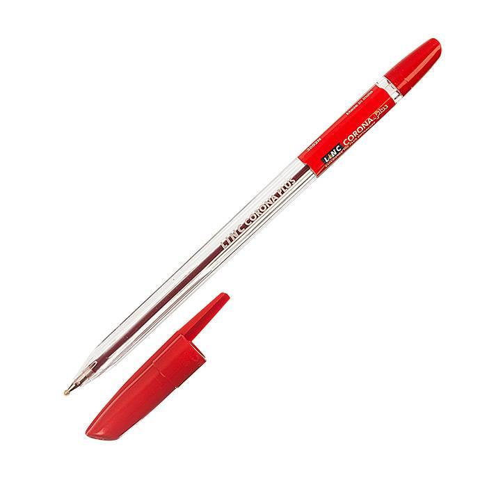 Ручка шариковая Linc Corona Plus 0.7мм, красный цвет чернил