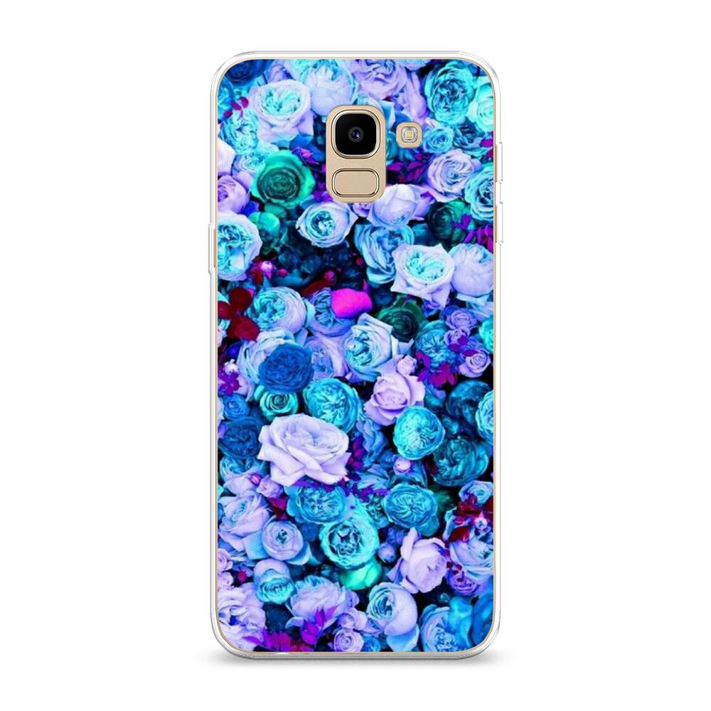 

Чехол на Samsung Galaxy J6 2018 "Цветочный ковер", Фиолетовый, 26150-2