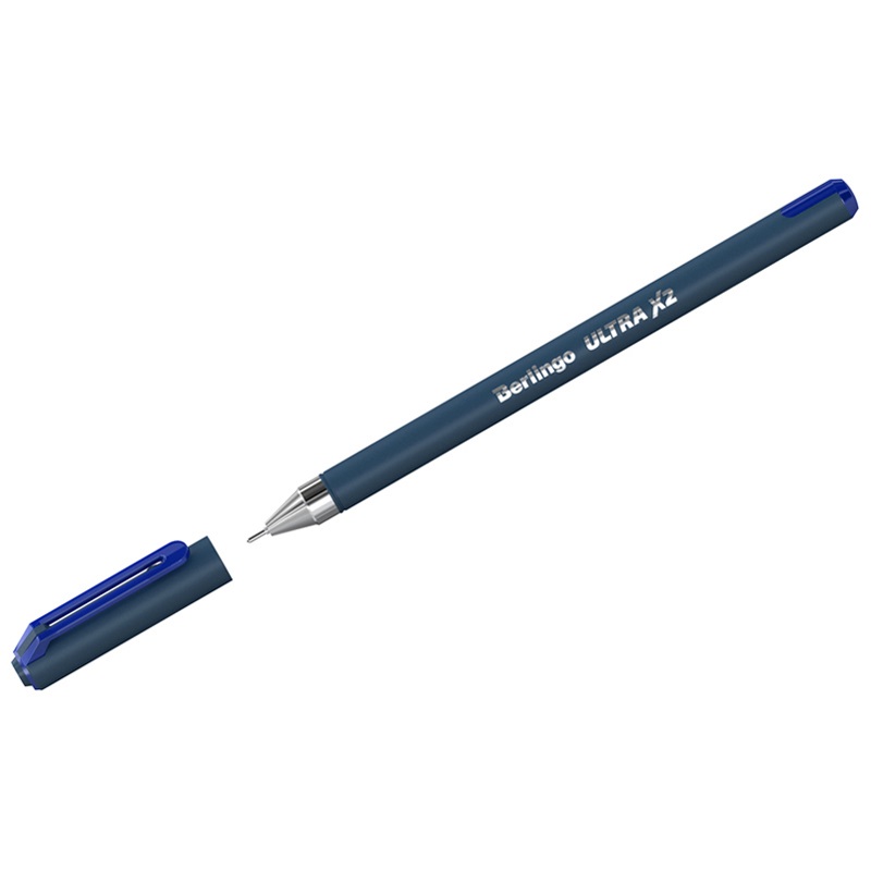 Ручка шариковая Berlingo Ultra X2 0.5мм, синий цвет чернил, игольчатый стержень CBp_07279