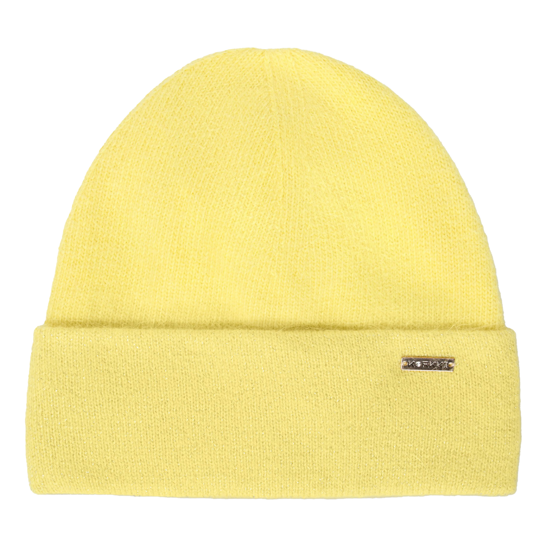 

Шапка бини женская Korkki Мерида желтая, р.56-58, Желтый, Мерида