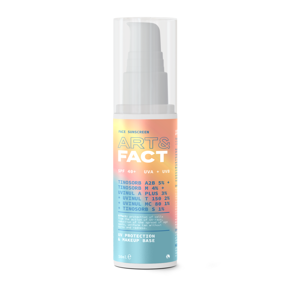 

Cолнцезащитная эмульсия ART&FACT SPF 40+ для лица и области вокруг глаз