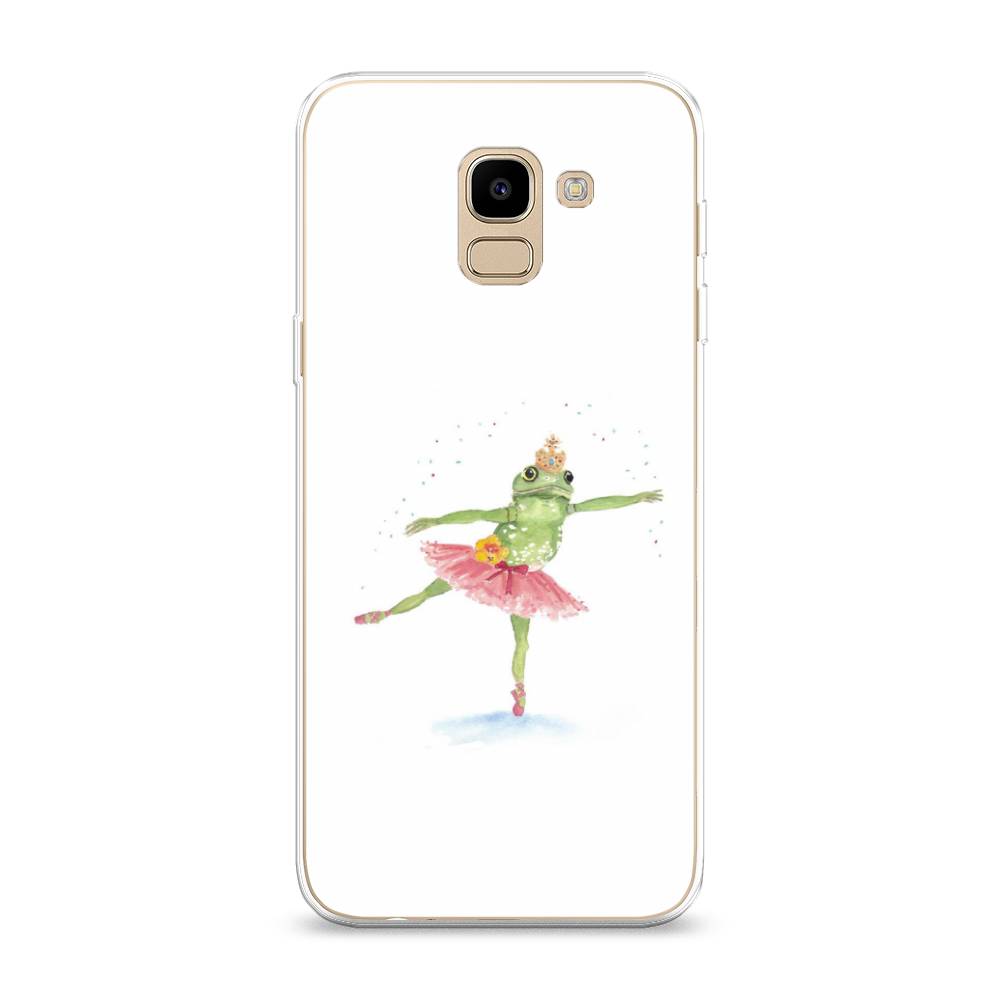 

Чехол на Samsung Galaxy J6 2018 "Лягушка-балерина", Зеленый, 26150-4
